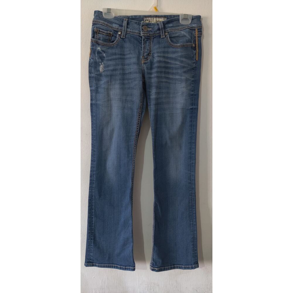 BKE Denim Culture Bootcut Jeans Size‎ 28RX31.5 Whiskered Blue